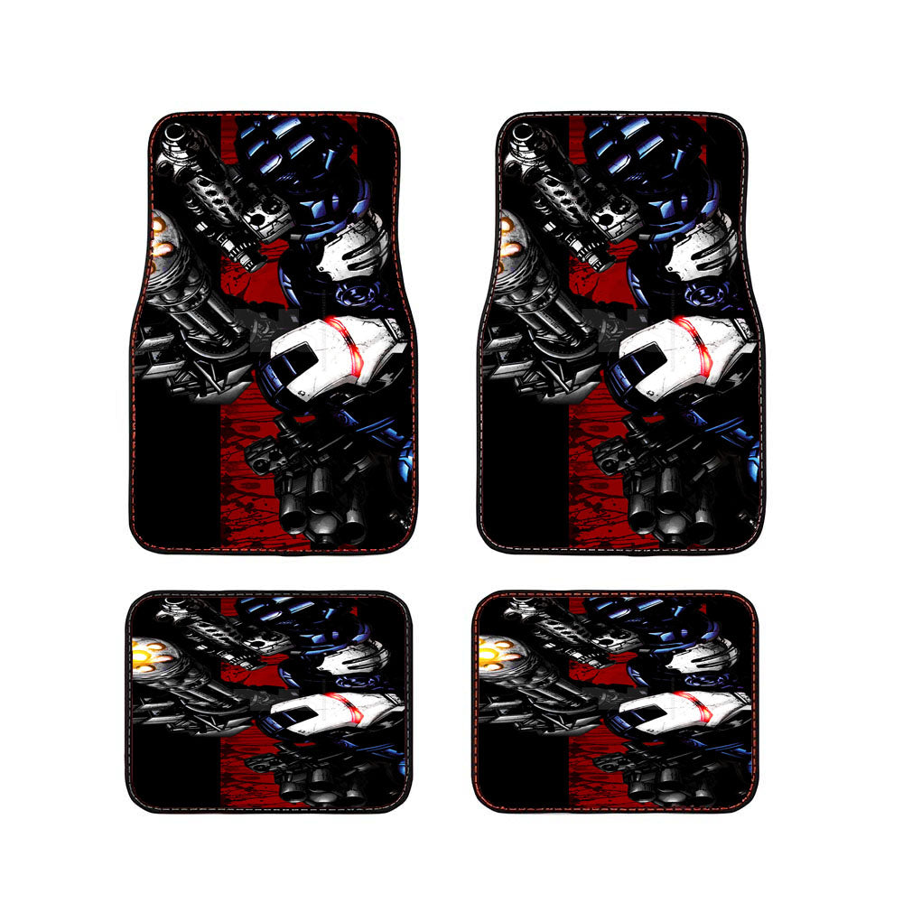 Iron Man War Machine Black Car Floor Mats Accessories