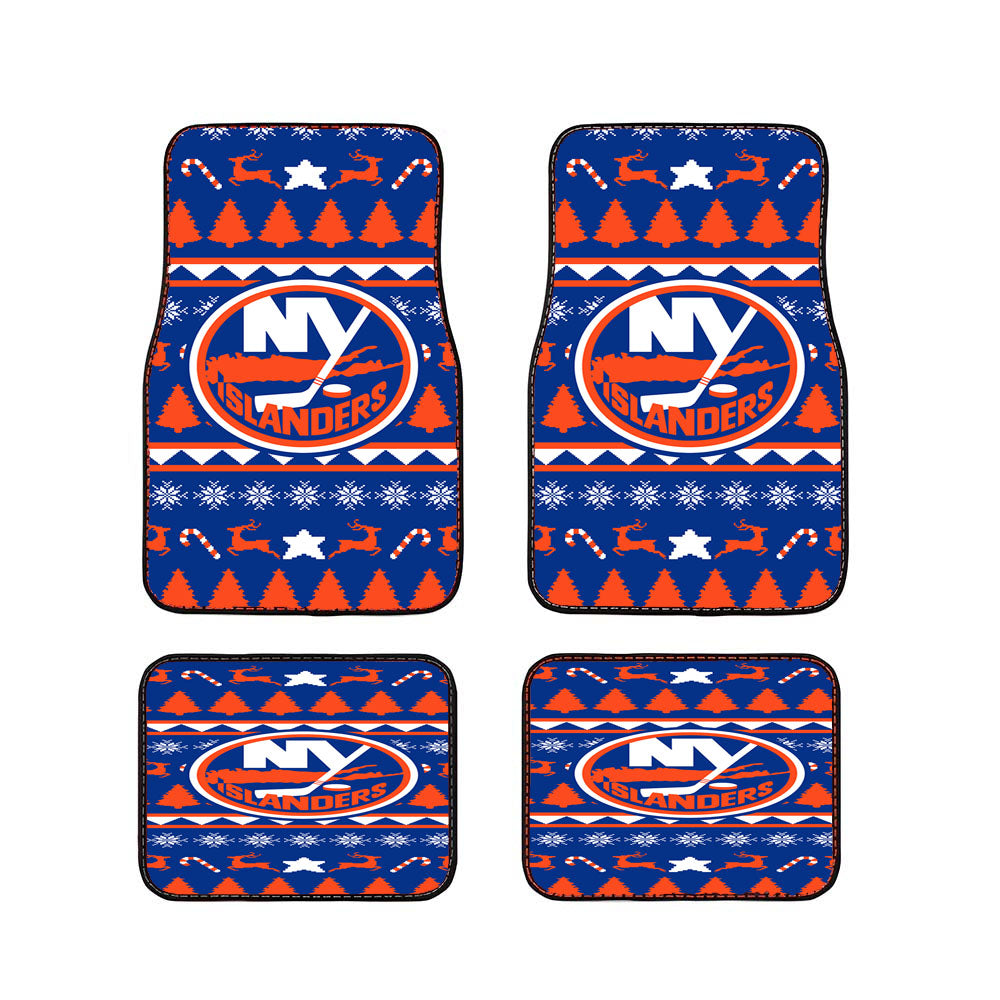 Islanders Christmas Sweater Car Floor Mats Accessories