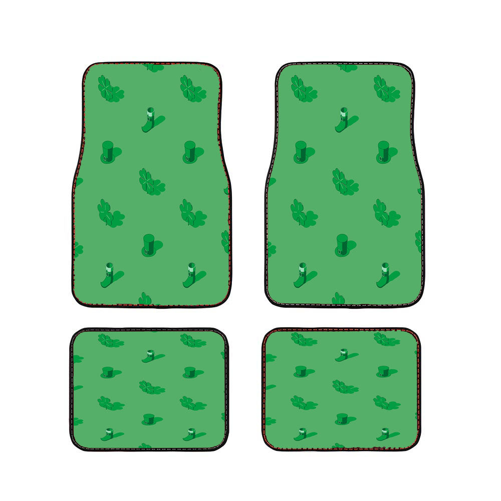 Isometric St Patricks Day Pattern 01 Car Floor Mats Accessories