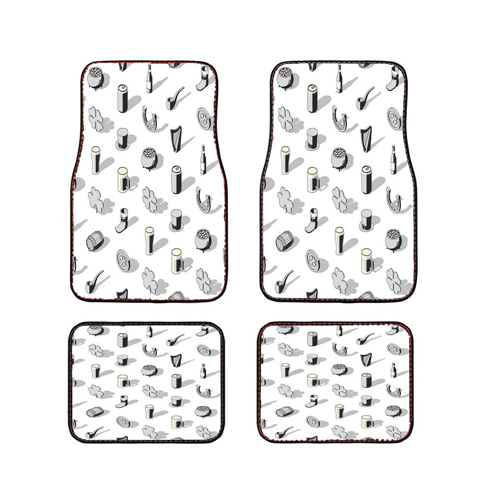 Isometric St Patricks Day Pattern 05 Car Floor Mats Accessories