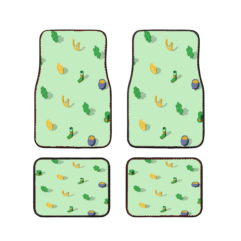 Isometric St Patricks Day Pattern 09 Car Floor Mats Accessories