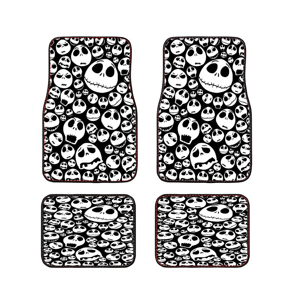 Jack Skellington Face Pattern Car Floor Mats Accessories