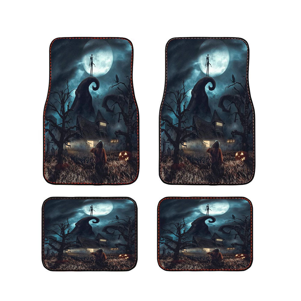 Jack Skellington Halloween Wallpaper Car Floor Mats Accessories