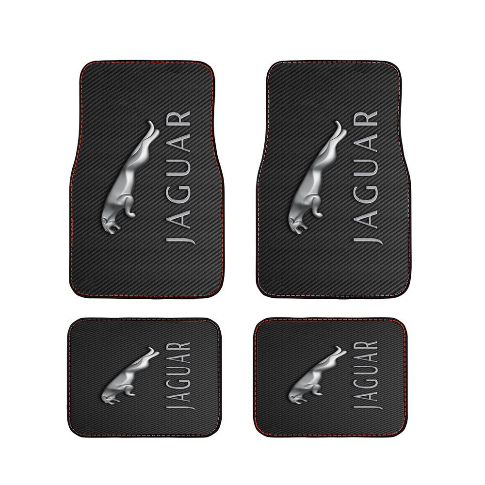 Jaguar Logo Carbon Car Floor Mats Accessories