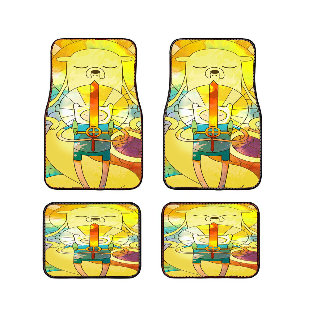 Jake And Finn Adventure Time Stained Glasses Car Floor Mats Accessories