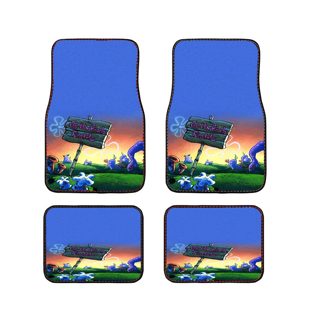 Jellyfish Fields Spongebob Car Floor Mats Accessories