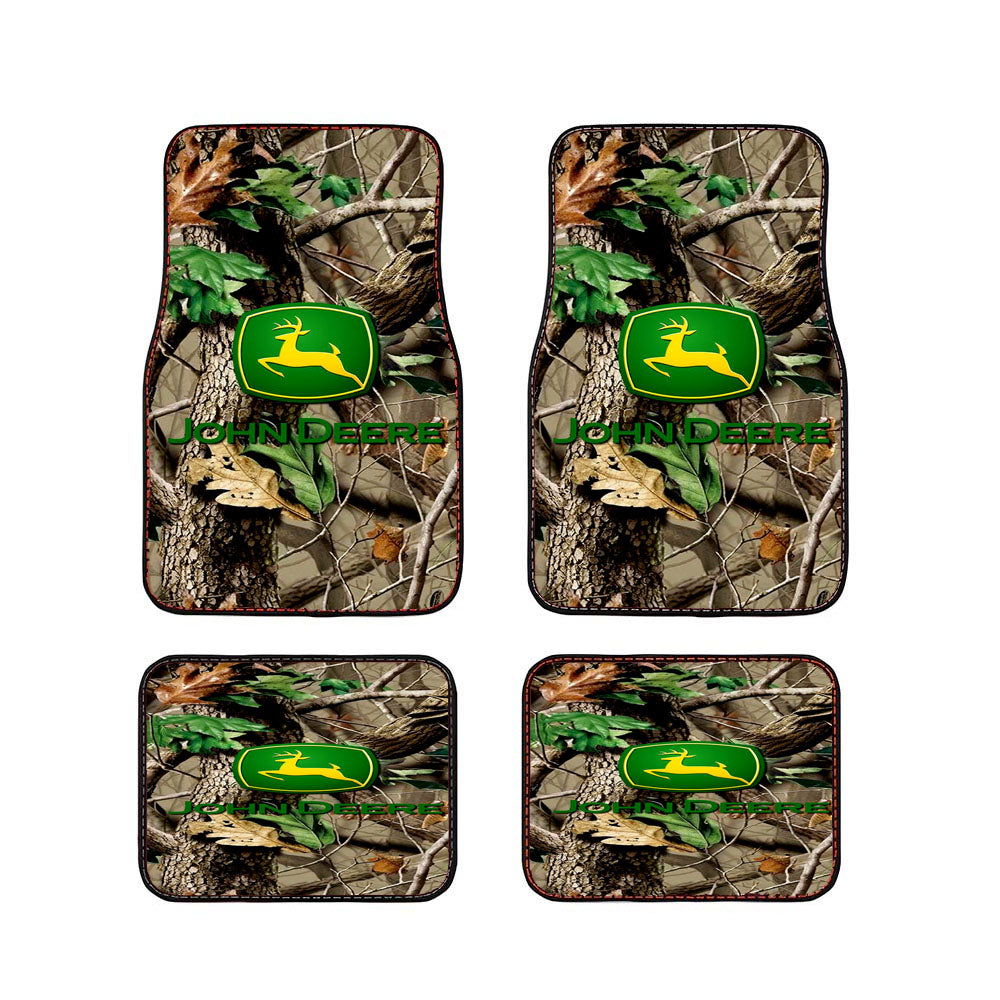 John Deere Camo Logo Car Floor Mats Accessories