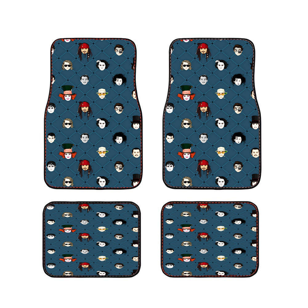Johnny Depp All Movie Characters Pattern Car Floor Mats Accessories