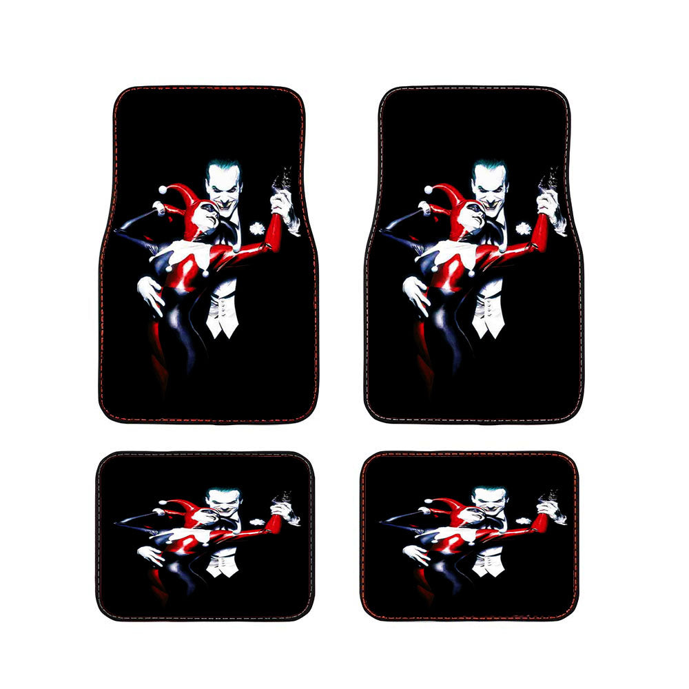 Joker And Harley Quinn Dark Car Floor Mats Accessories
