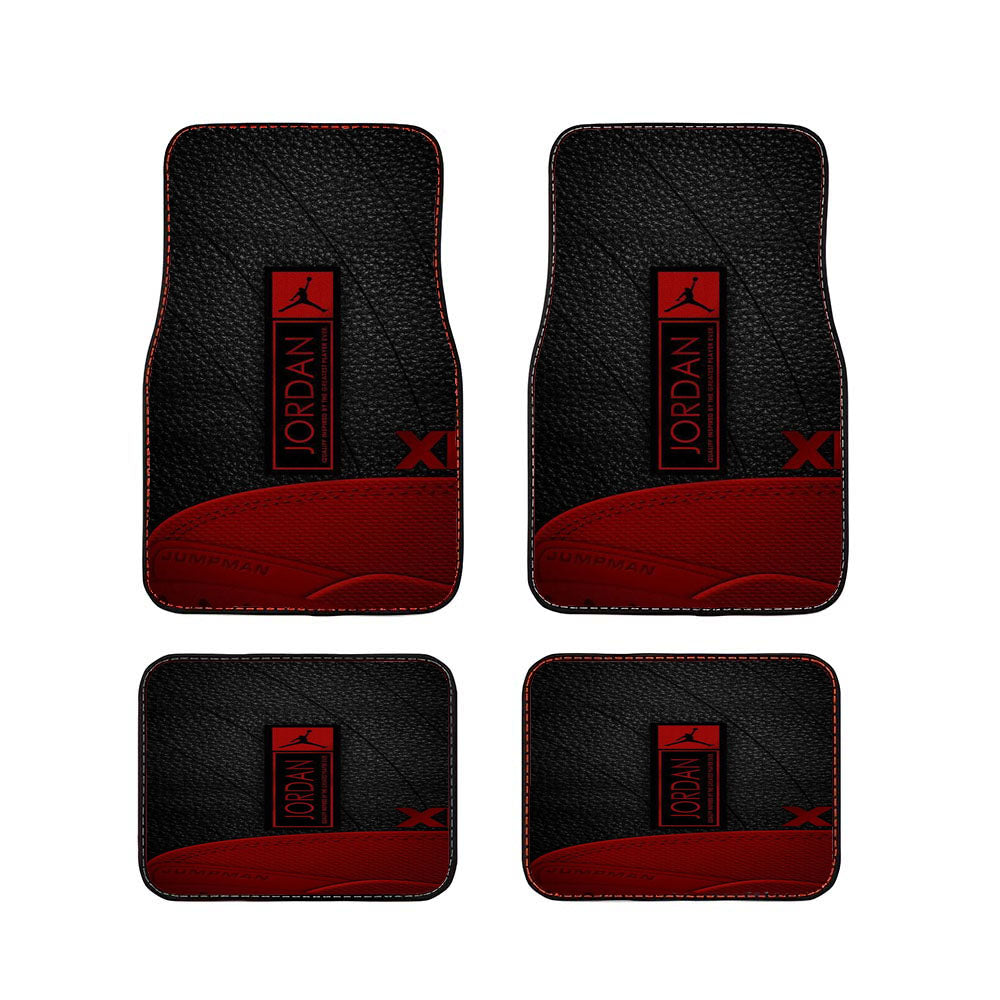 Jumpman Jordan Leather Style Pattern Car Floor Mats Accessories