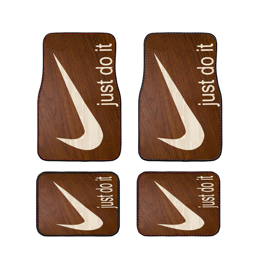 Just Do It Cream Wood Car Floor Mats Accessories