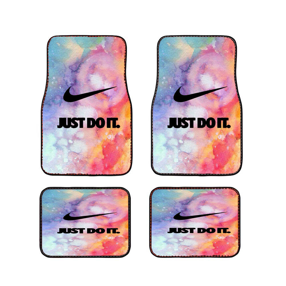 Just Do It Rainbow Art Nike Car Floor Mats Accessories