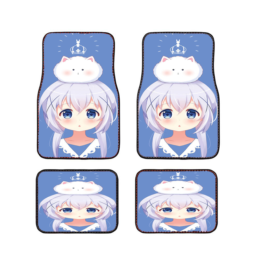 Kafuu Chino Anime Girl Car Floor Mats Accessories