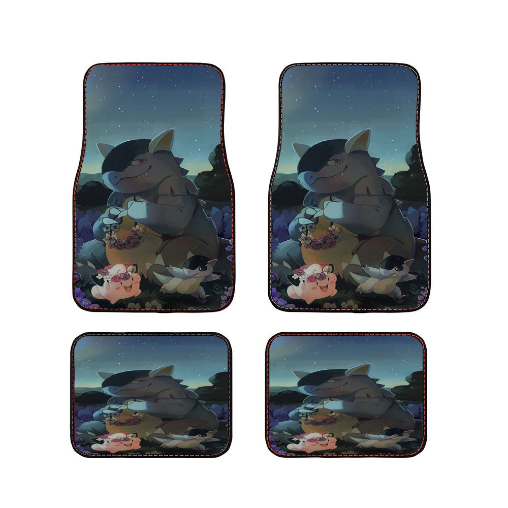Kangaskhan And Cleffa Pokemon Art Car Floor Mats Accessories
