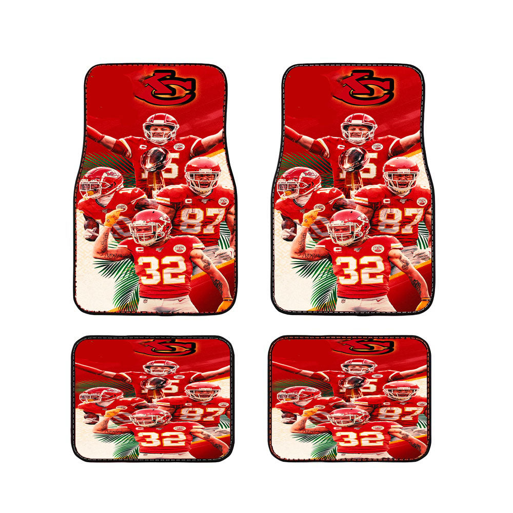 Kansas City Chiefs Logo Champions Car Floor Mats Accessories