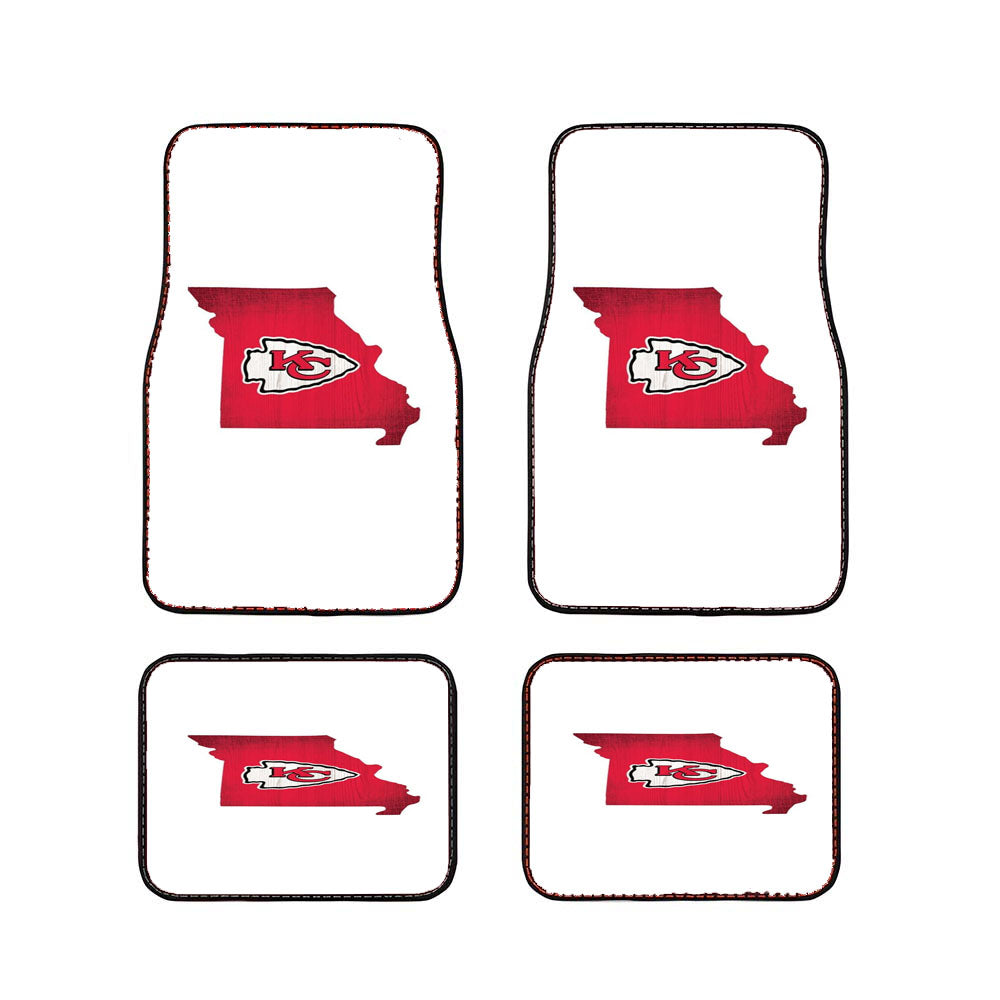 Kansas City Chiefs Logo States Car Floor Mats Accessories