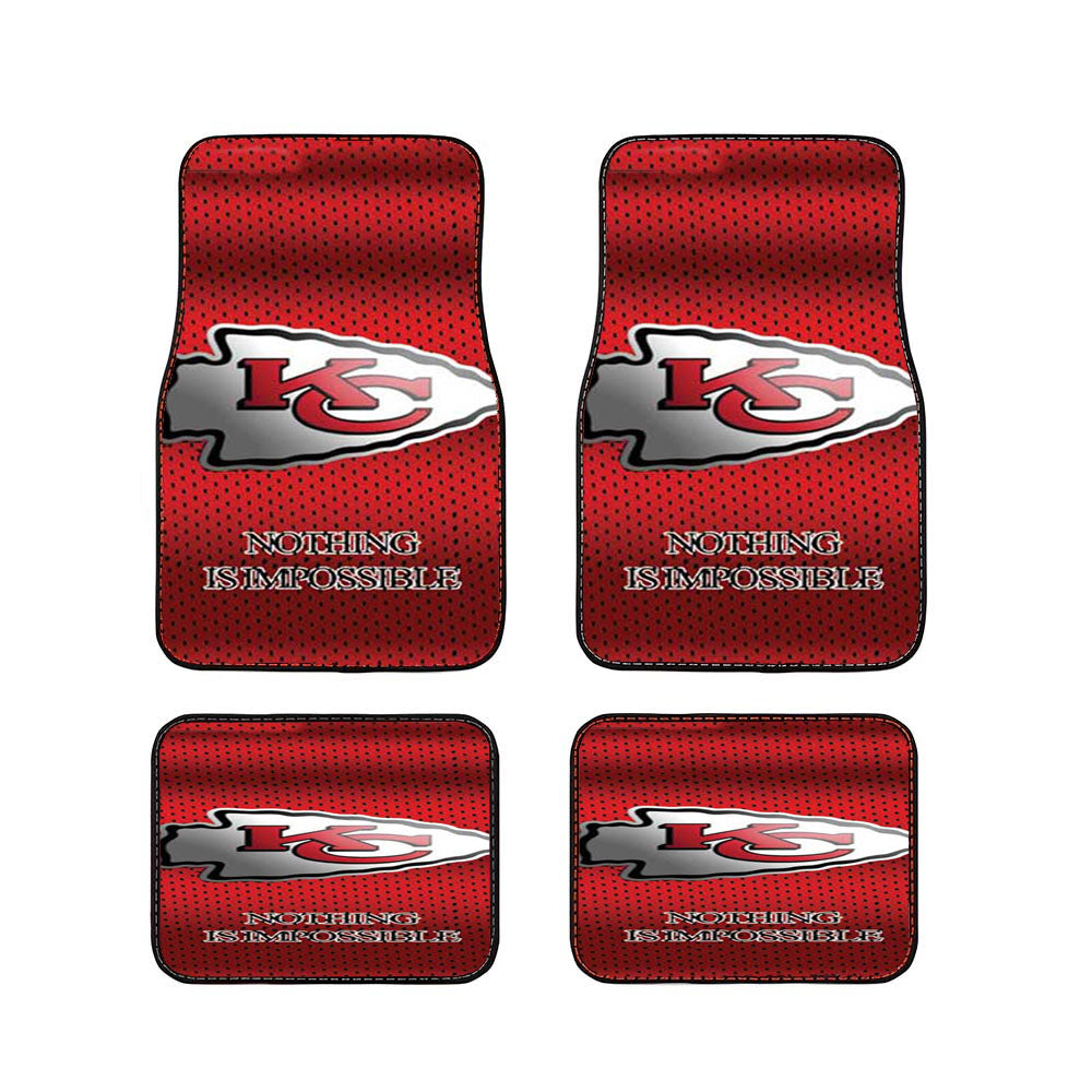 Kansas City Chiefs Nothing Is Impossible Car Floor Mats Accessories
