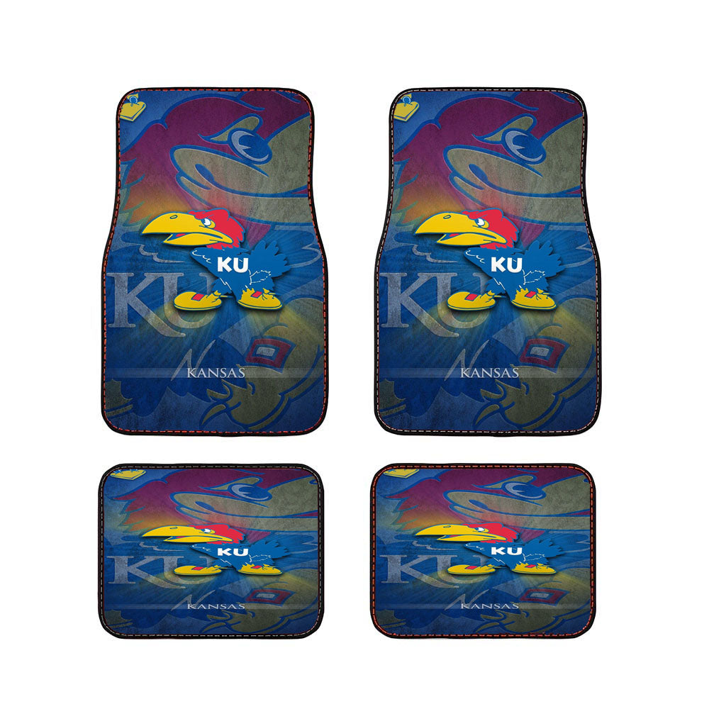Kansas Jayhawk Logo Wallpaper Car Floor Mats Accessories