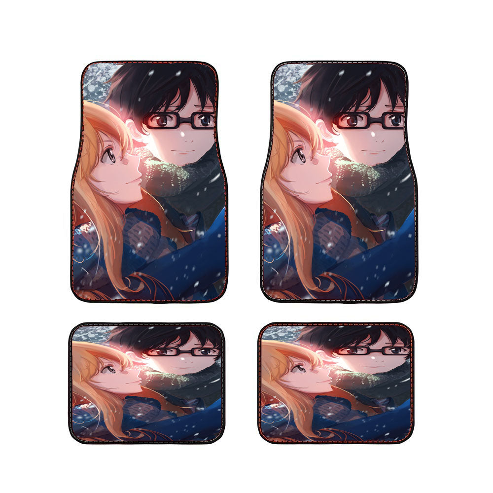 Kaori Miyazono And Kousei Arima Car Floor Mats Accessories