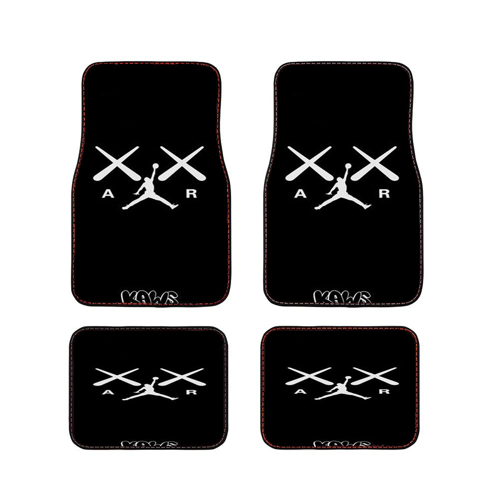 Kaws Air Jordan Midnight Black Car Floor Mats Accessories