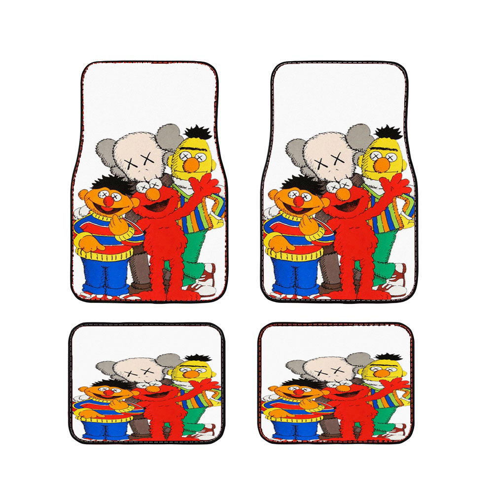 Kaws And Sesame Family Car Floor Mats Accessories