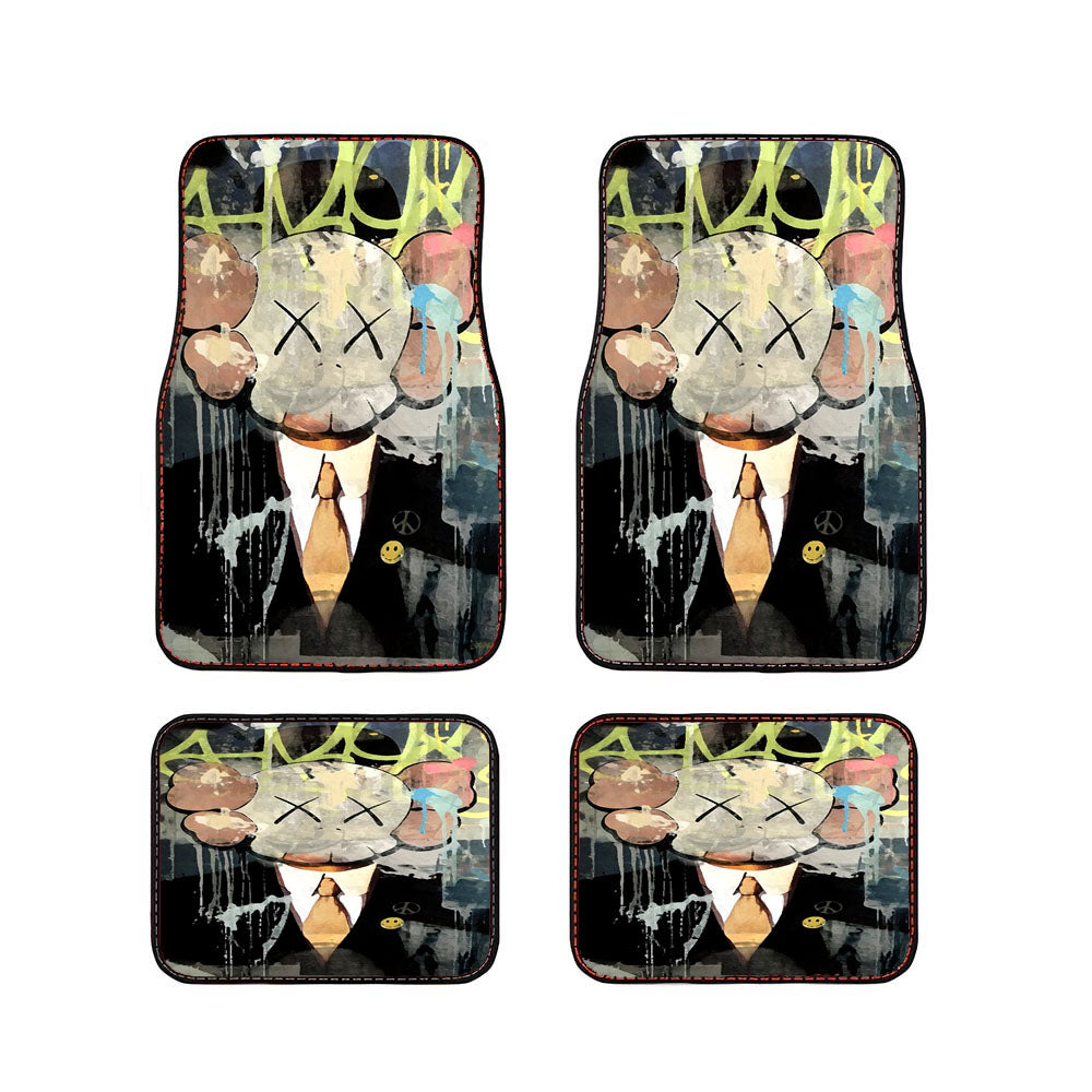 Kaws Mural Painting Car Floor Mats Accessories