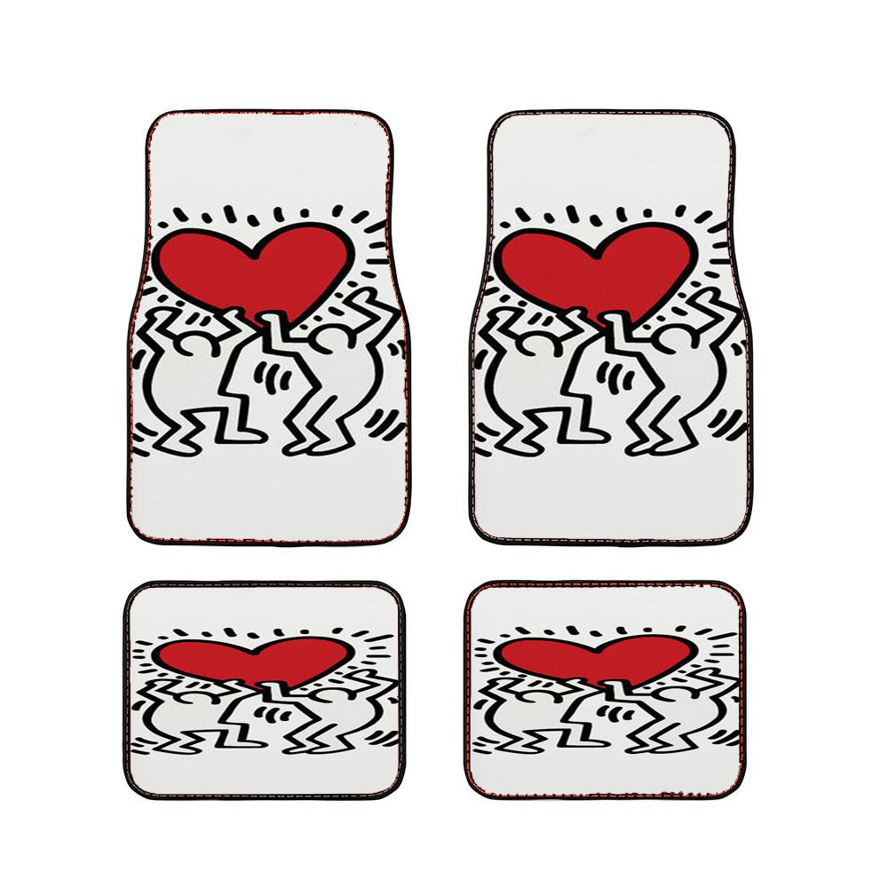 Keith Haring Love Car Floor Mats Accessories
