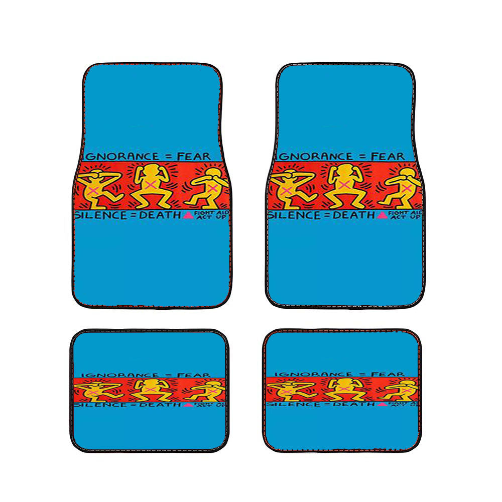 Keith Haring Silence Death Car Floor Mats Accessories