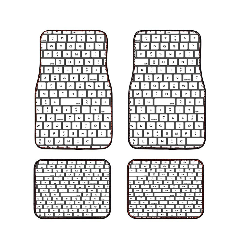 Keyboard Pattern Car Floor Mats Accessories