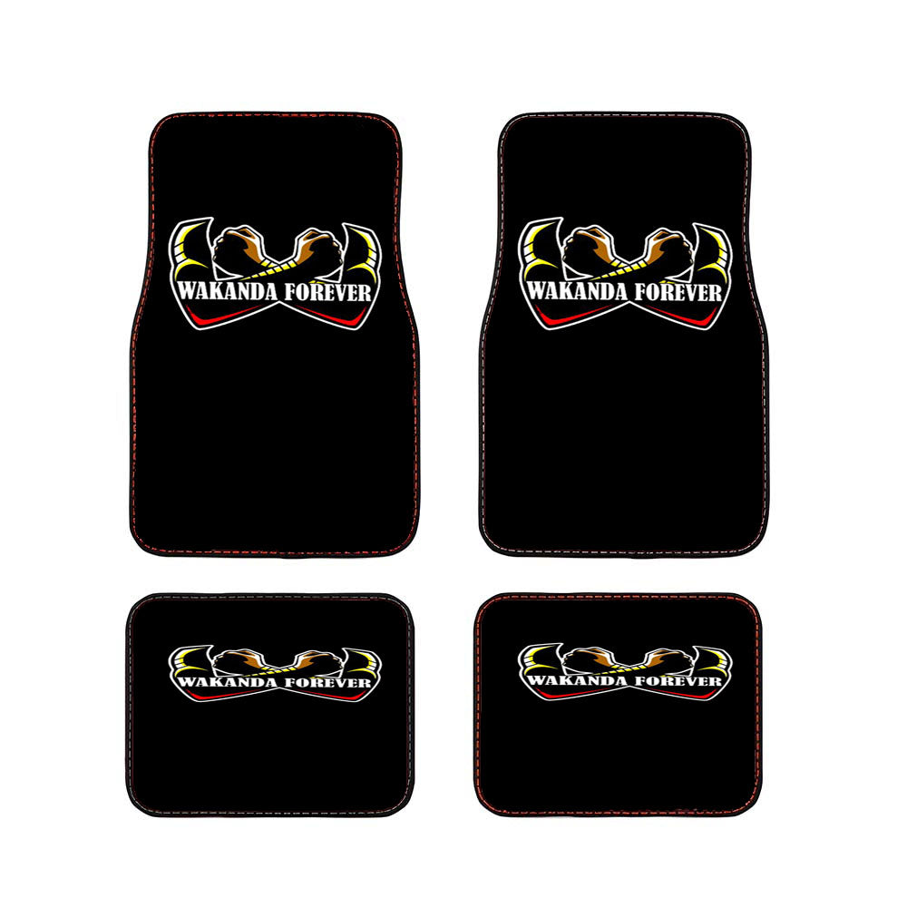 King Of Wakanda Black Panther Movie Car Floor Mats Accessories