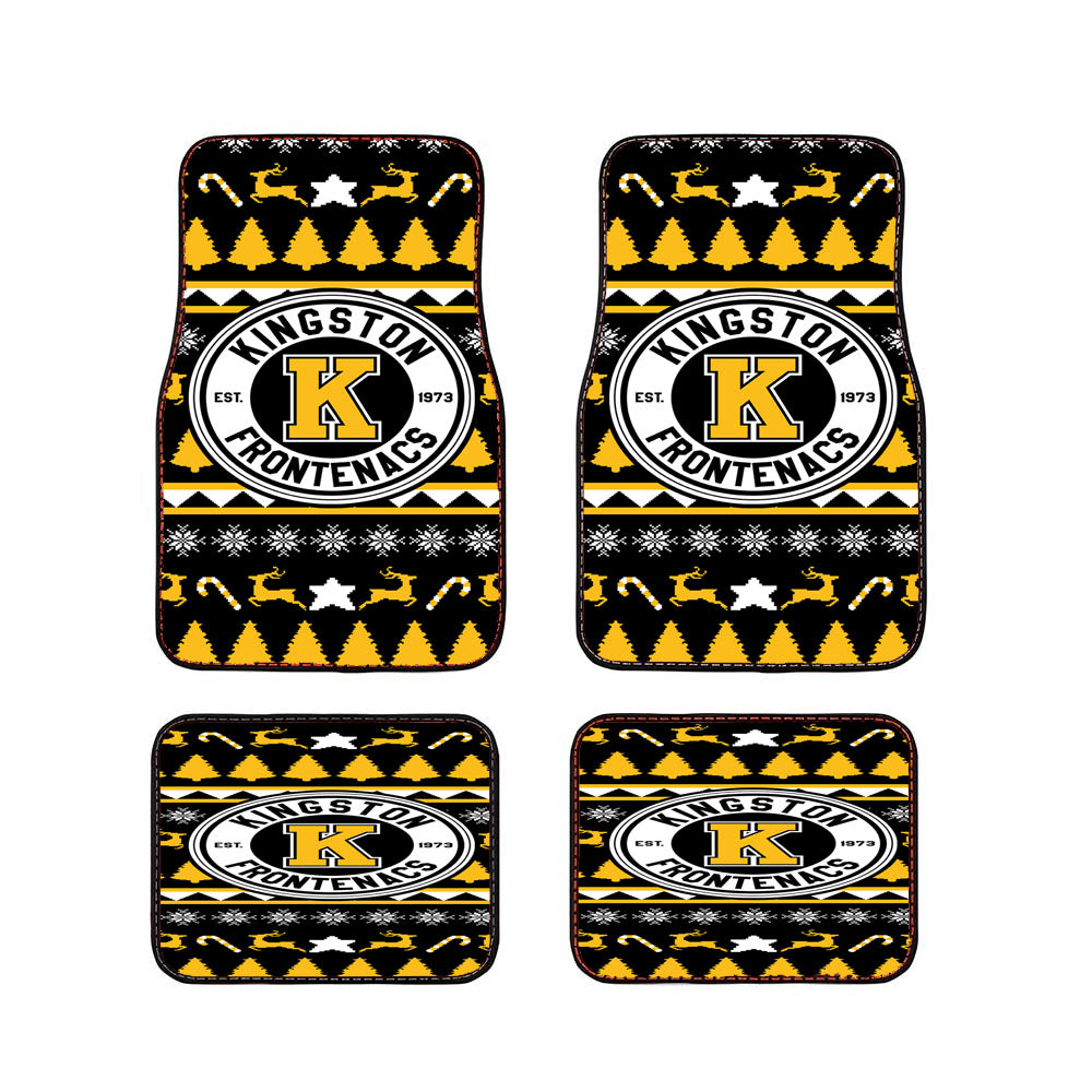 Kingston Frontenacs Christmas Sweater Car Floor Mats Accessories