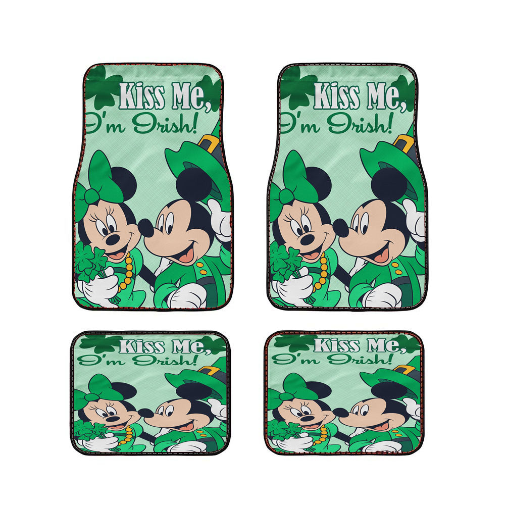 Kiss Me I'M Irish Mickey & Minnie Car Floor Mats Accessories