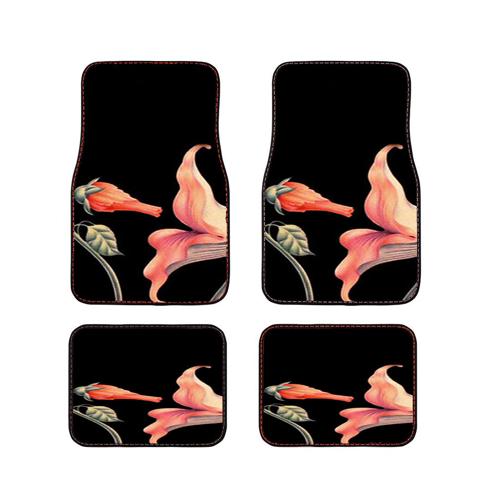 Kisses Flower Artwork Car Floor Mats Accessories