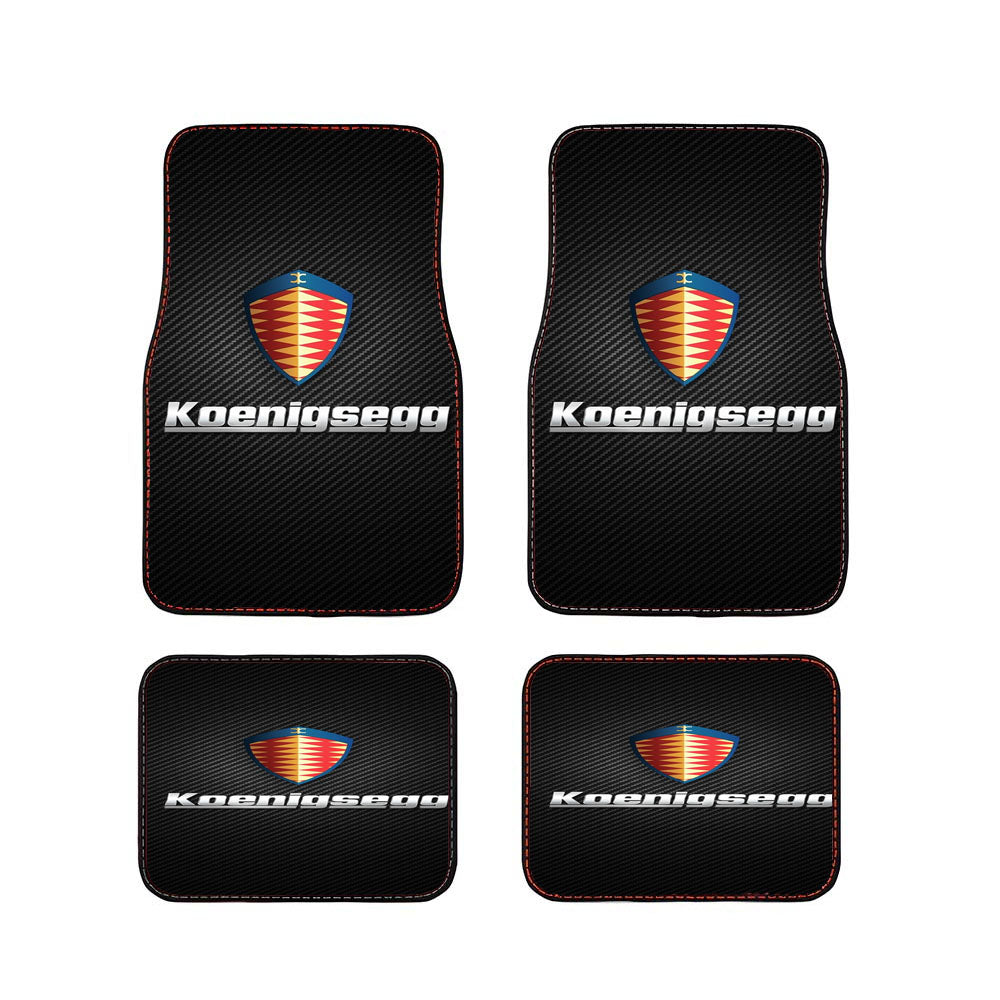 Koenigsegg Car Logo Carbon Car Floor Mats Accessories