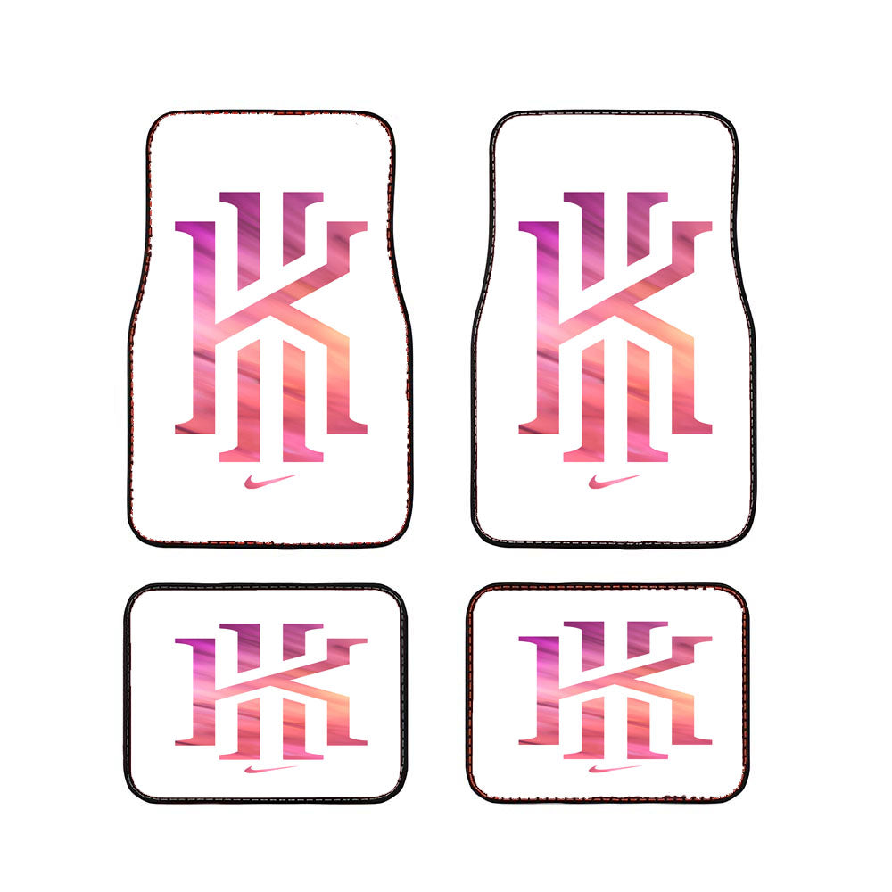 Kyrie Irving Nike White Pink Logo Car Floor Mats Accessories