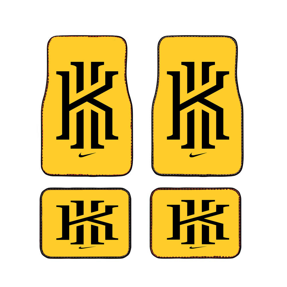 Kyrie Irving Nike Yellow Black Logo Car Floor Mats Accessories