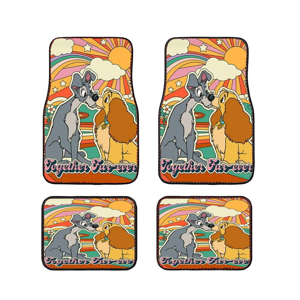 Lady And The Tramp Kaleidoscope Car Floor Mats Accessories