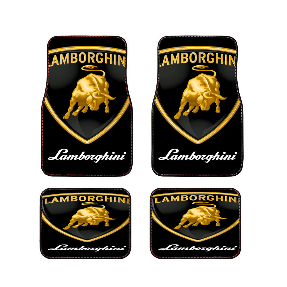 Lamborghini Golden Logo Car Floor Mats Accessories