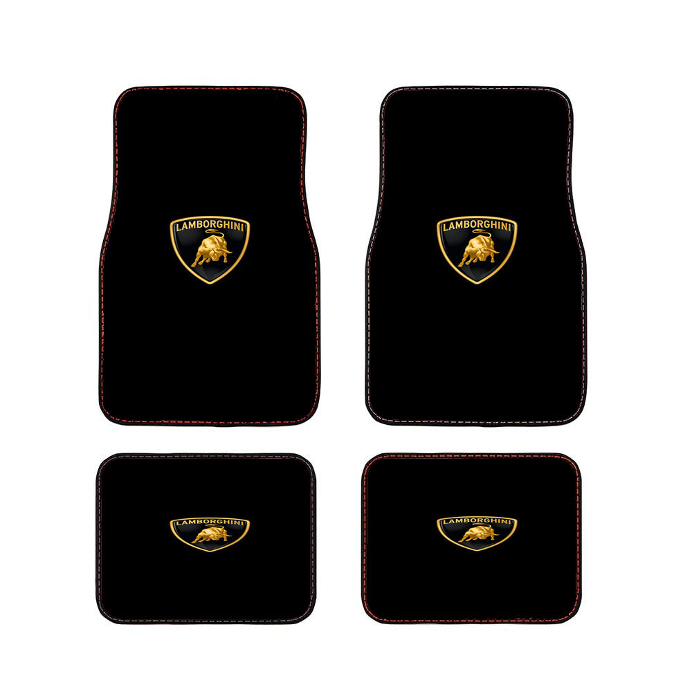 Lamborgini Logo Art Car Minimal Dark Car Floor Mats Accessories