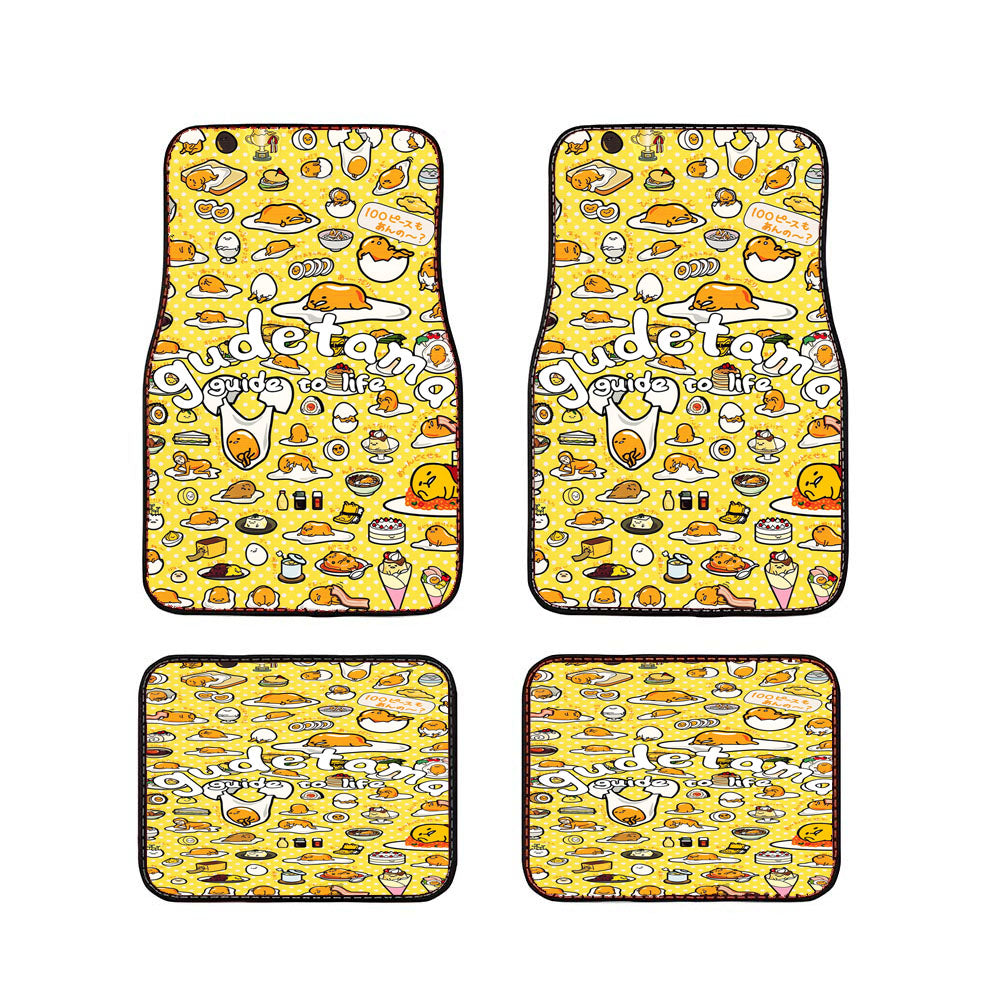 Lazy Egg Gudetama Pattern Car Floor Mats Accessories