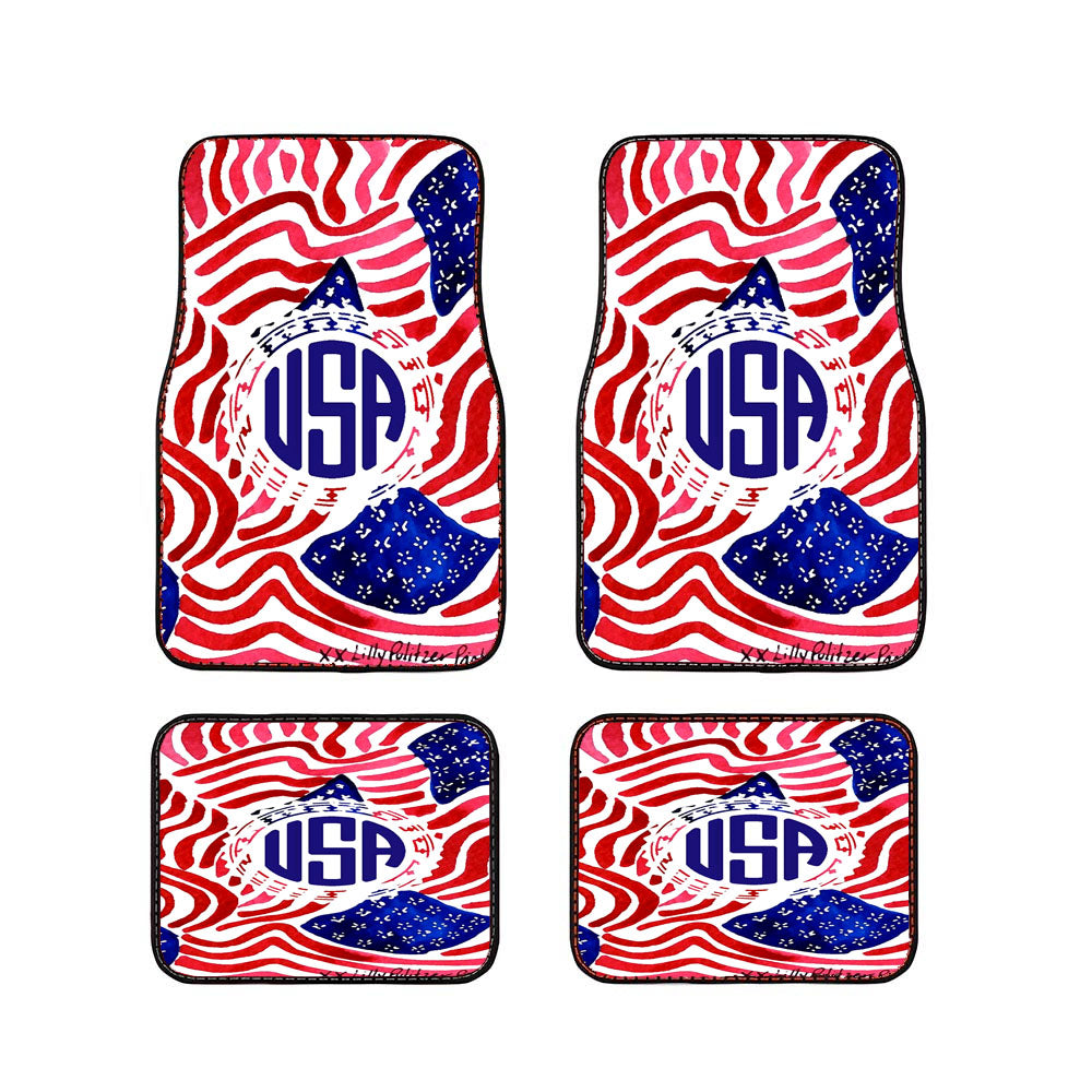 Lilly Pulitzer And America Car Floor Mats Accessories