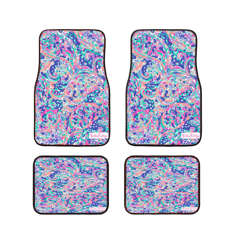 Lilly Pulitzer Background Car Floor Mats Accessories