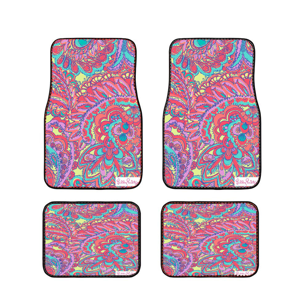 Lilly Pulitzer Feelin Groovy Car Floor Mats Accessories