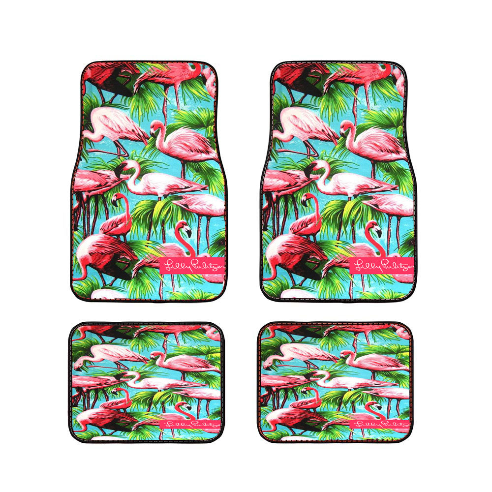 Lilly Pulitzer Flamingo Island Car Floor Mats Accessories