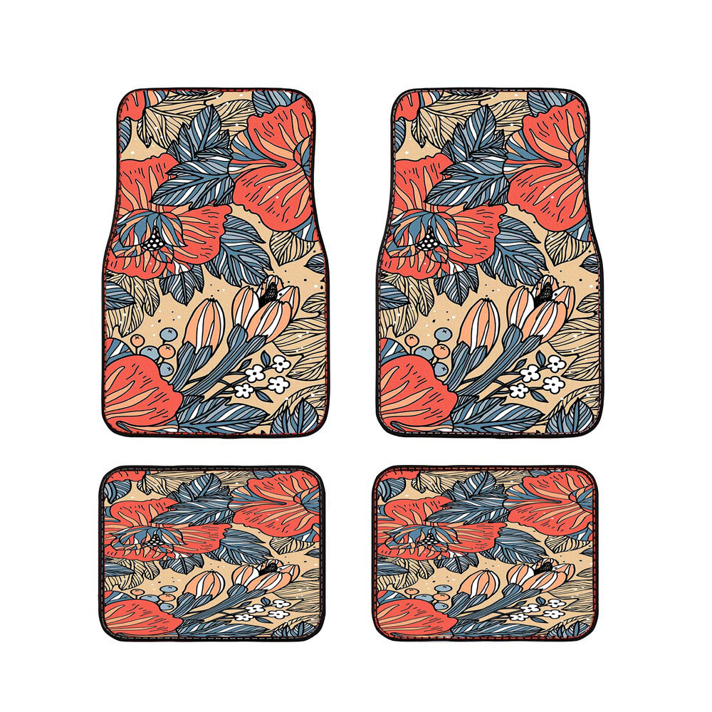 Lilly Pulitzer Flower Canvas Car Floor Mats Accessories