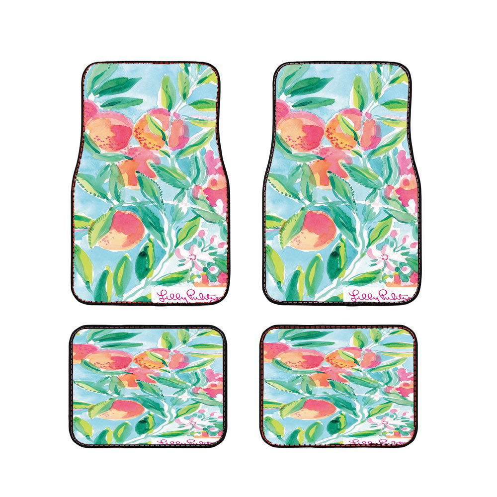Lilly Pulitzer Painting Floris Tropical Car Floor Mats Accessories
