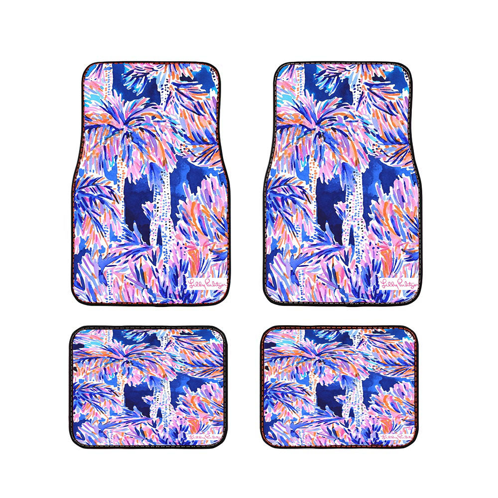 Lilly Pulitzer Palm Car Floor Mats Accessories