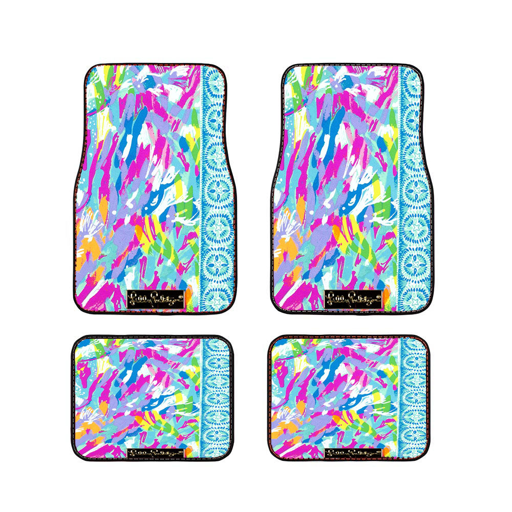 Lilly Pulitzer Sparking Sands Car Floor Mats Accessories