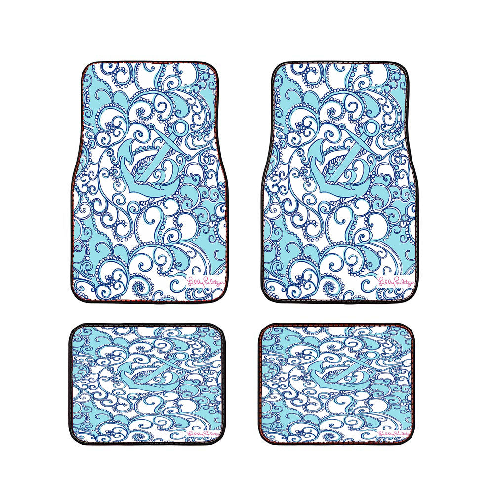 Lilly Pulitzer Summer Shape Up Or Ship Car Floor Mats Accessories
