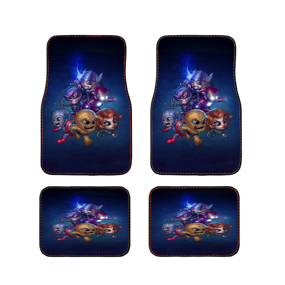 Little Chibi Avengers Galaxy Car Floor Mats Accessories